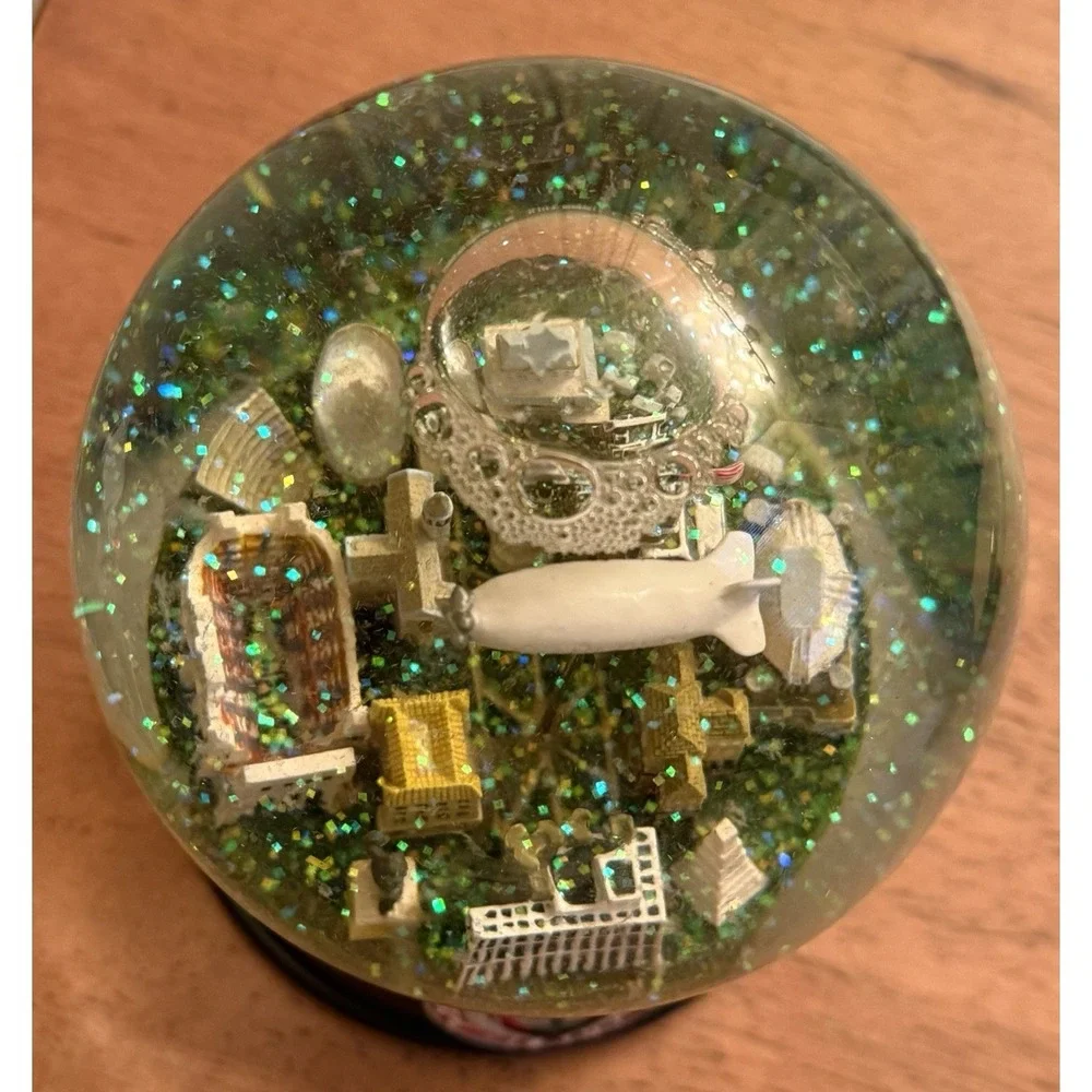 RARE The Ohio State University Buckeyes Snow Globe Music Box Three Jays Imports